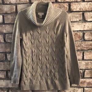 Klein gray sweater cowl neck